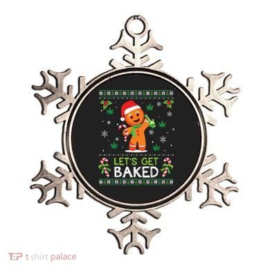 Lets Get Baked Ugly Sweater Weed Christmas Xmas Marijuana Ornament