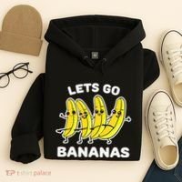 Lets Go Bananas Funny Fruit Pun Banana Hoodie thumb 4
