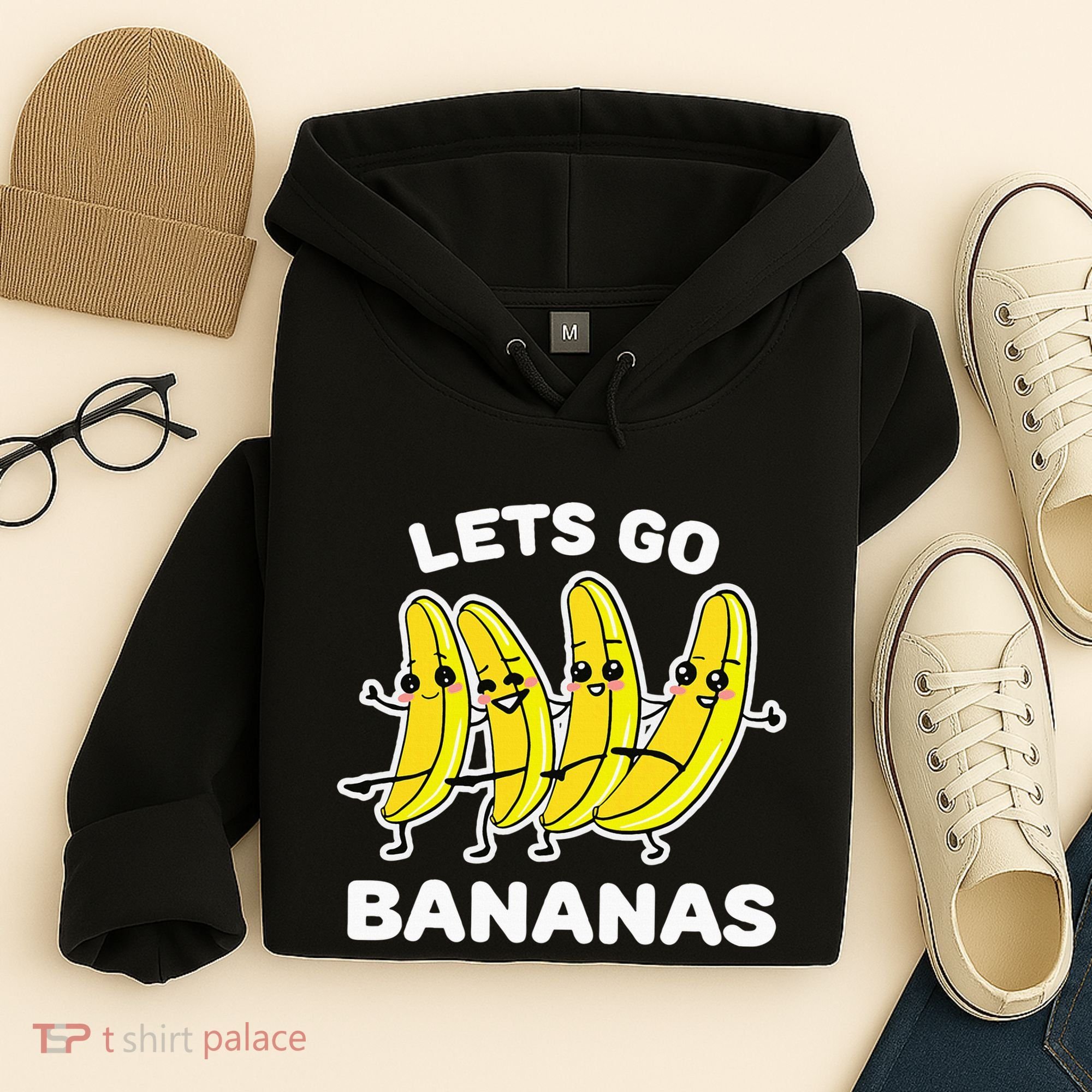 Lets Go Bananas Funny Fruit Pun Banana Hoodie
