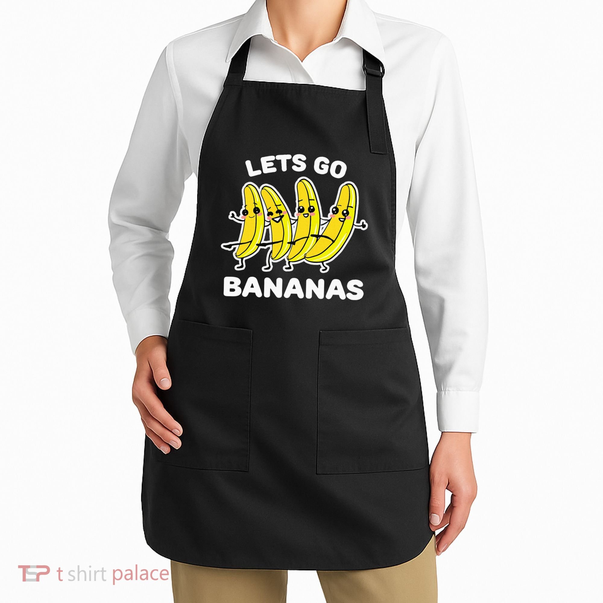 Lets Go Bananas Funny Fruit Pun Banana Apron