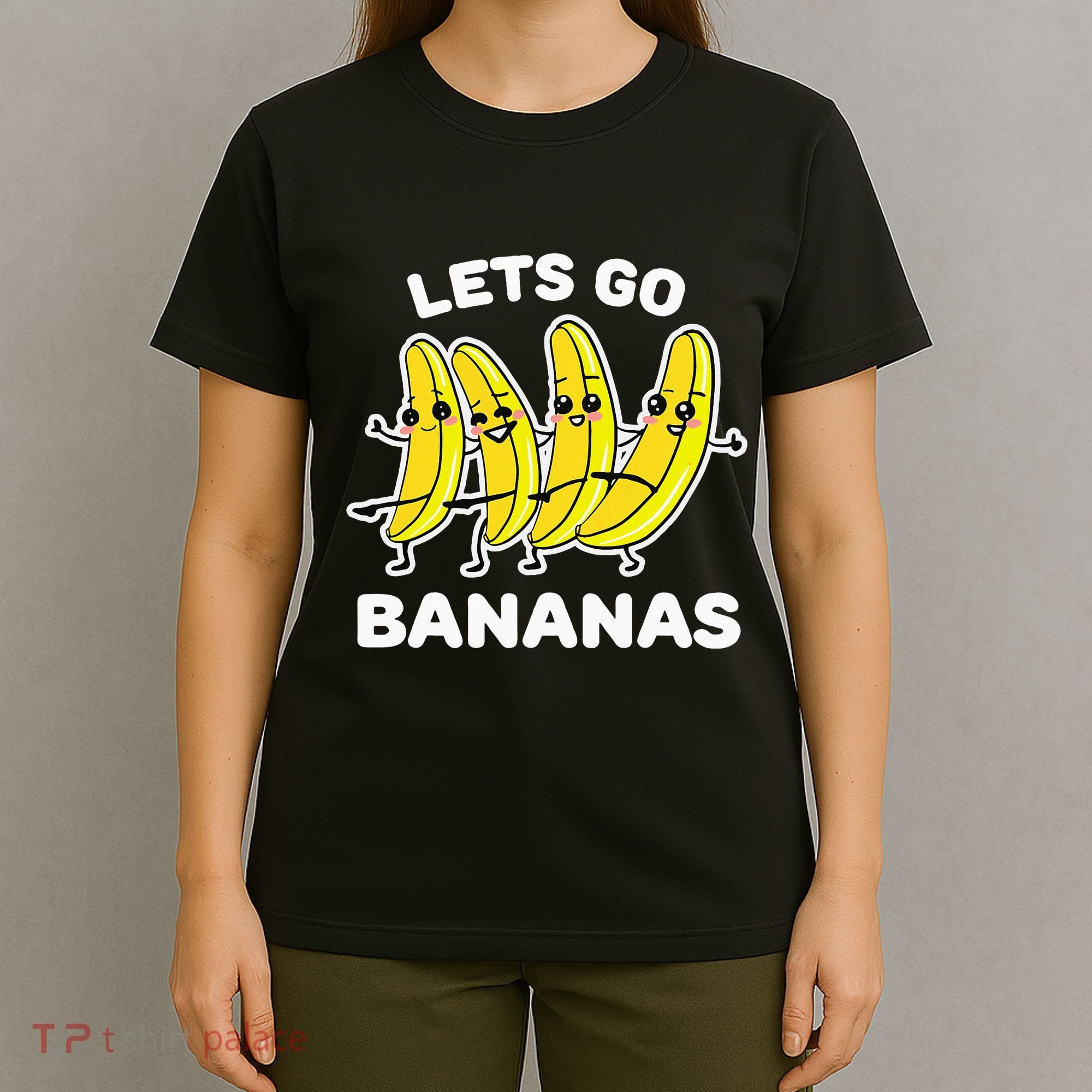 Lets Go Bananas Funny Fruit Pun Banana T-Shirt