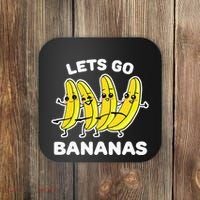 Lets Go Bananas Funny Fruit Pun Banana Coaster thumb 0