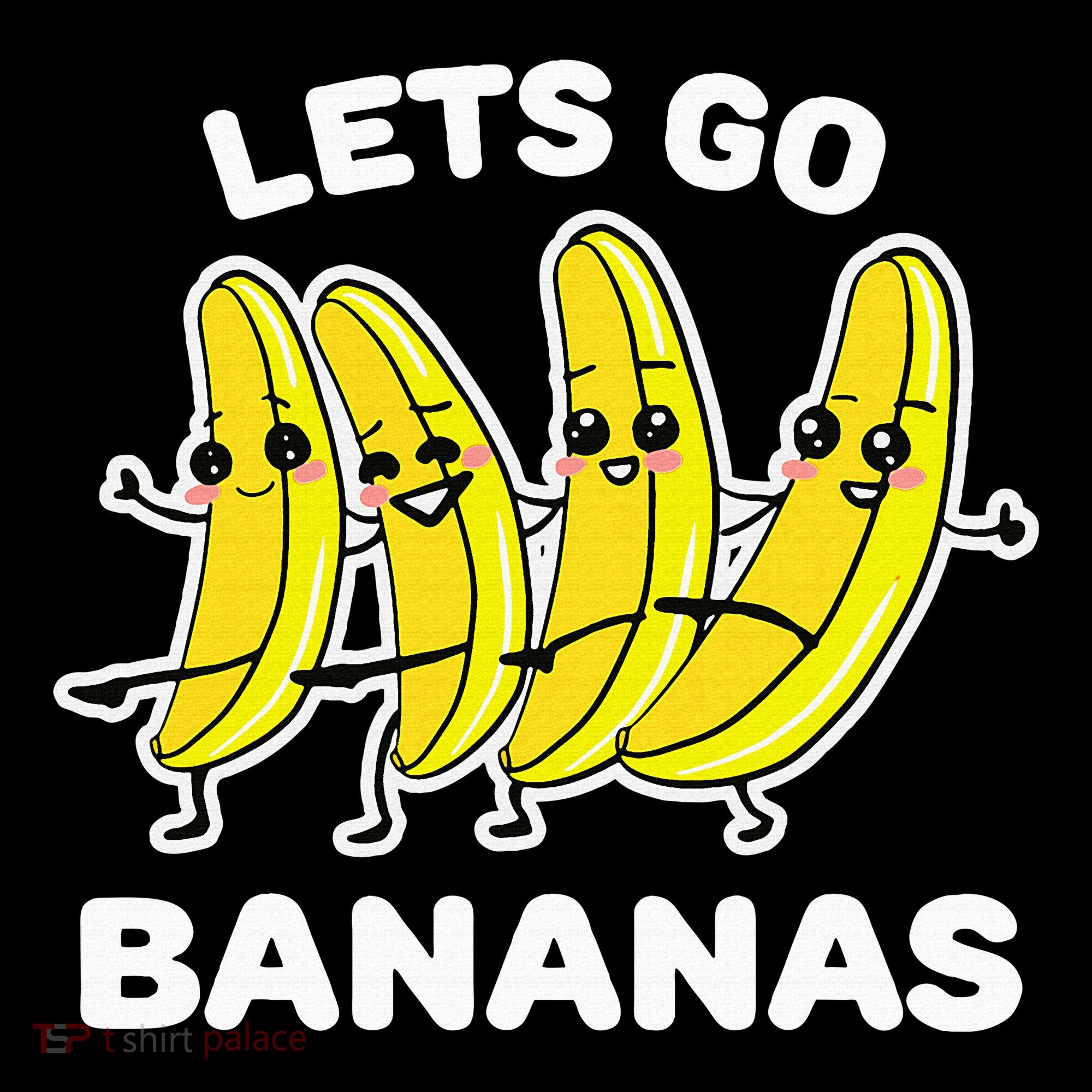 Lets Go Bananas Funny Fruit Pun Banana Women's Hoodie