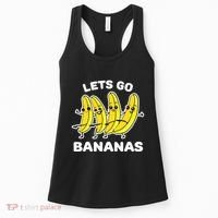 Lets Go Bananas Funny Fruit Pun Banana Women's Tank Top thumb 0
