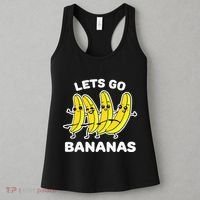 Lets Go Bananas Funny Fruit Pun Banana Women's Tank Top thumb 3