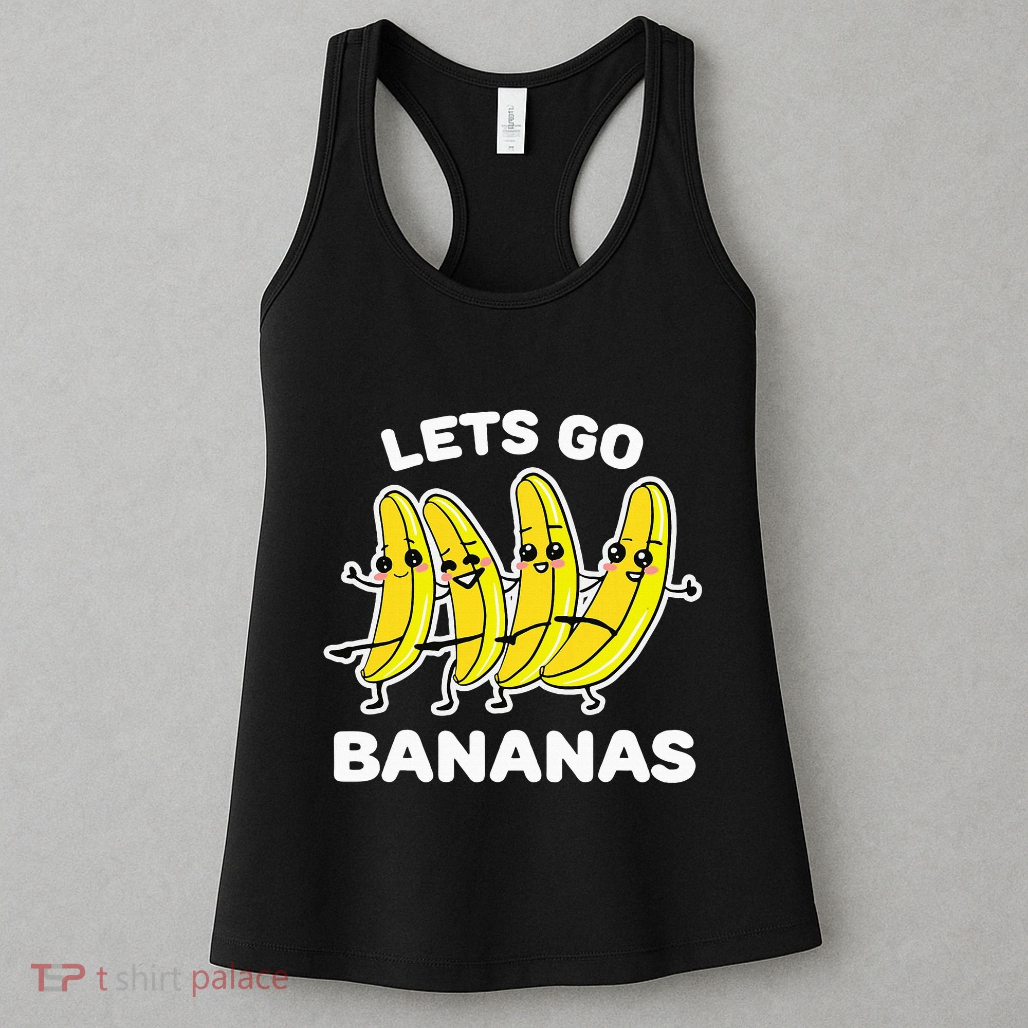 Lets Go Bananas Funny Fruit Pun Banana Women's Tank Top
