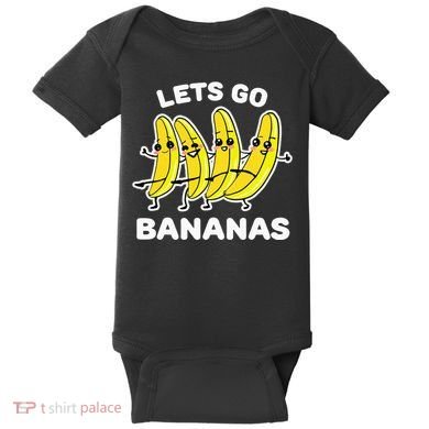 Lets Go Bananas Funny Fruit Pun Banana Baby Bodysuit