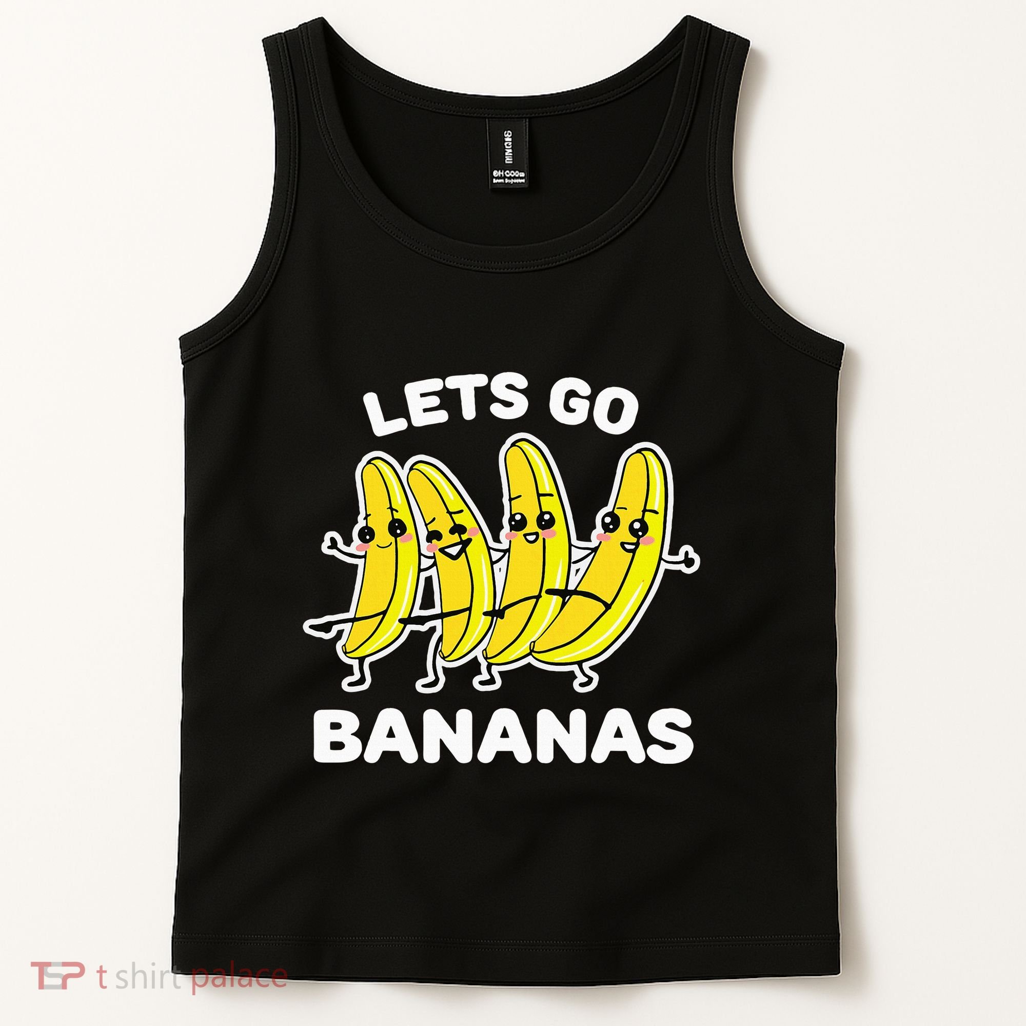 Lets Go Bananas Funny Fruit Pun Banana Tank Top