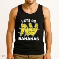 Lets Go Bananas Funny Fruit Pun Banana Tank Top thumb 3