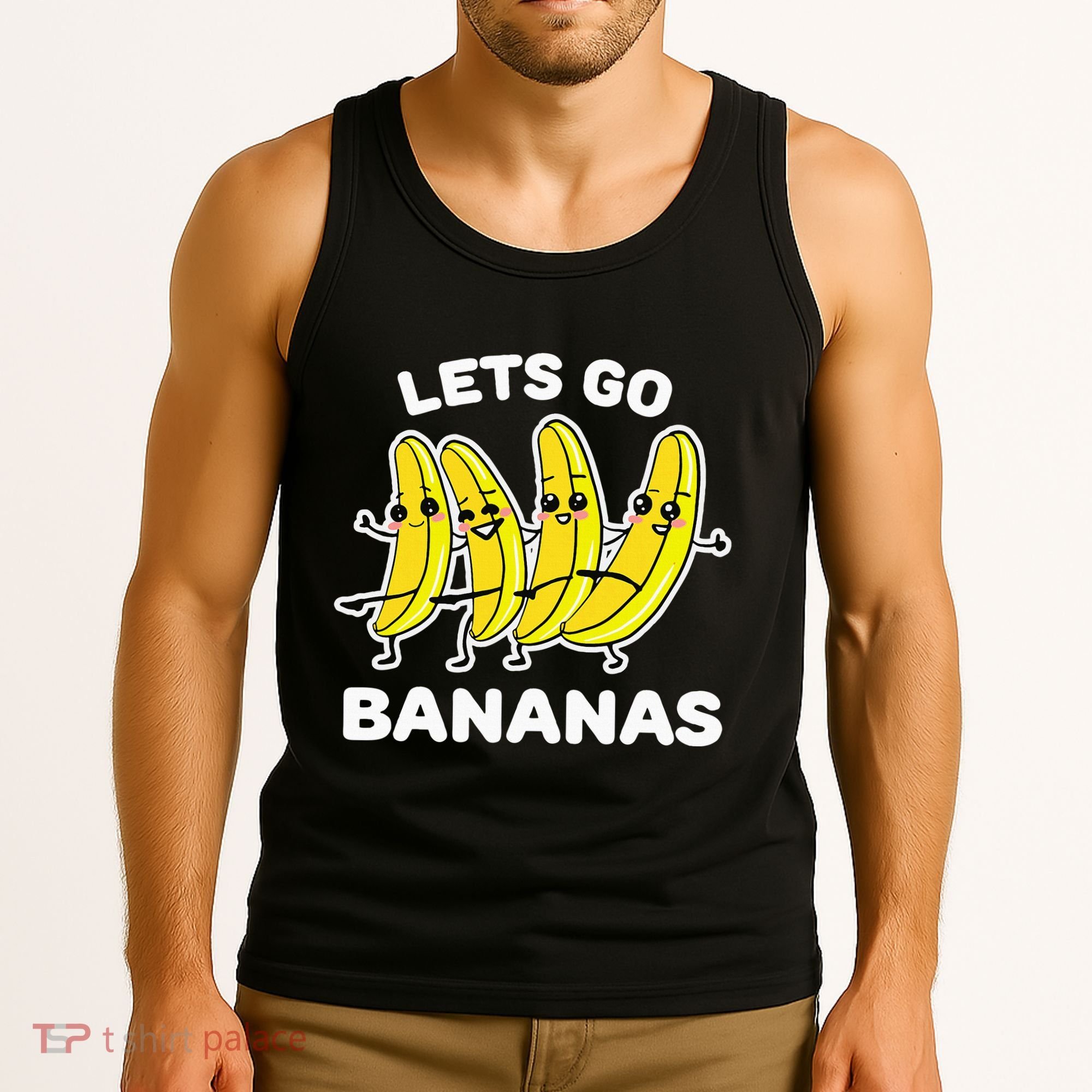 Lets Go Bananas Funny Fruit Pun Banana Tank Top