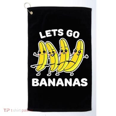 Lets Go Bananas Funny Fruit Pun Banana Golf Towel