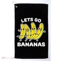 Lets Go Bananas Funny Fruit Pun Banana Golf Towel thumb 0