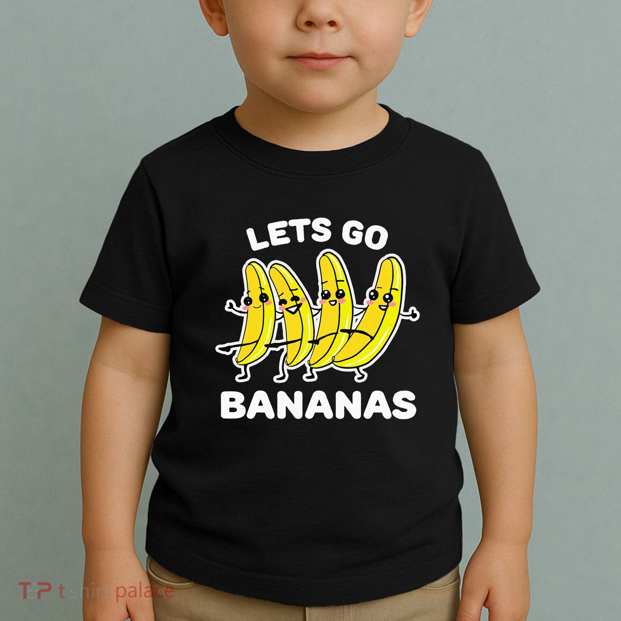 Lets Go Bananas Funny Fruit Pun Banana Toddler T-Shirt