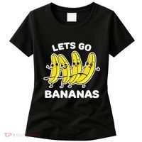 Lets Go Bananas Funny Fruit Pun Banana Women's T-Shirt thumb 0