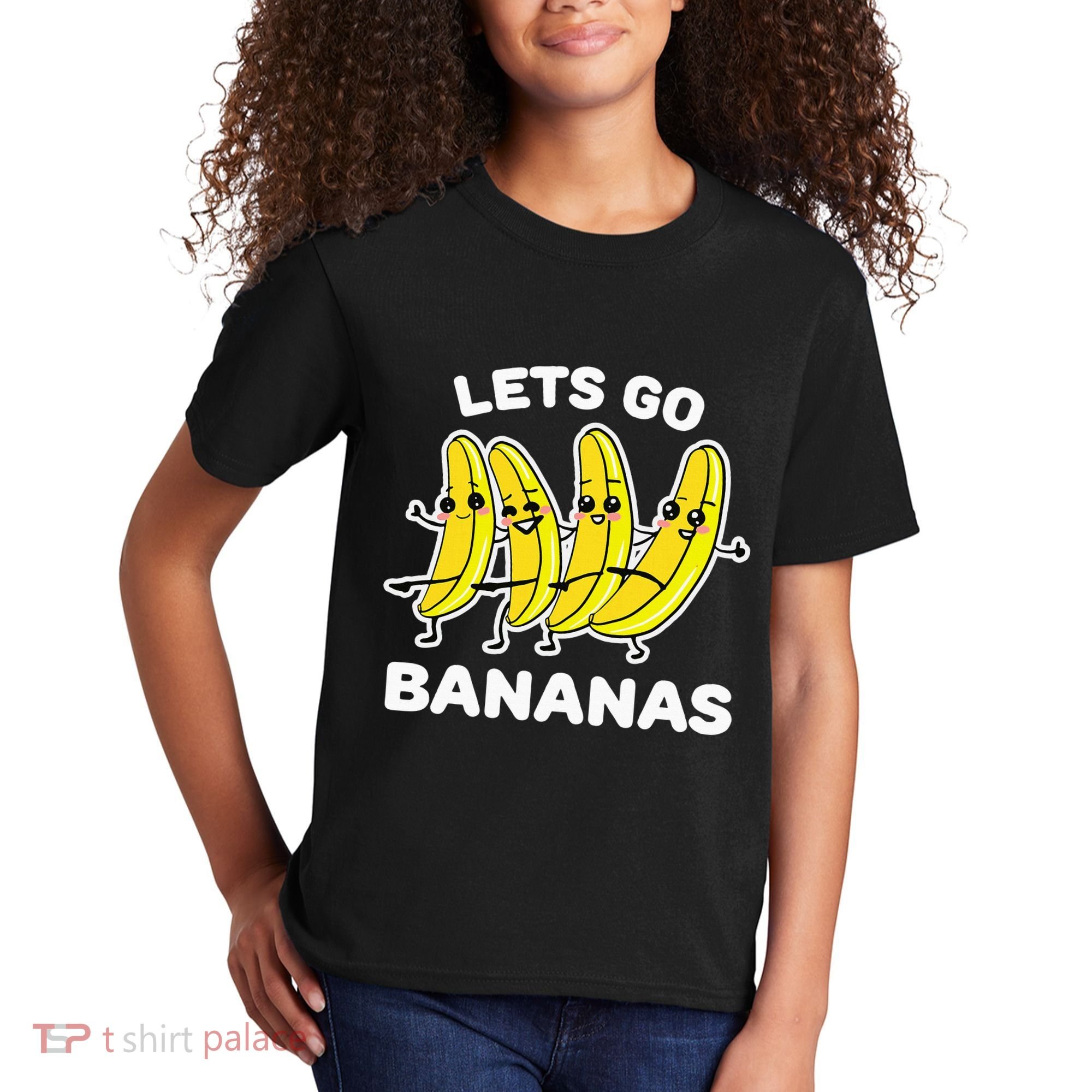 Lets Go Bananas Funny Fruit Pun Banana Kids T-Shirt
