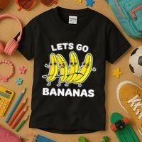 Lets Go Bananas Funny Fruit Pun Banana Kids T-Shirt thumb 3