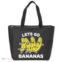 Lets Go Bananas Funny Fruit Pun Banana Tote Bag thumb 0