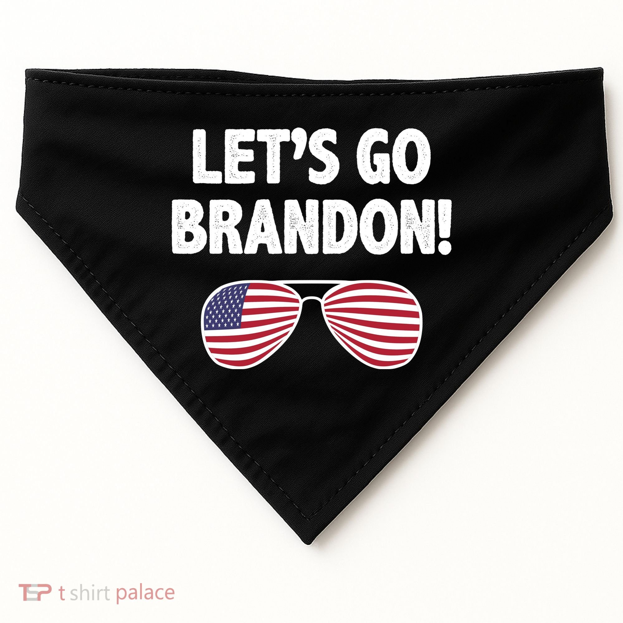 Let's Go Brandon Conservative F Biden Chant USA-Made Doggie Bandana