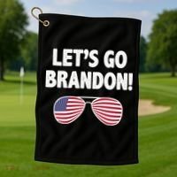 Let's Go Brandon Conservative F Biden Chant Golf Towel thumb 1