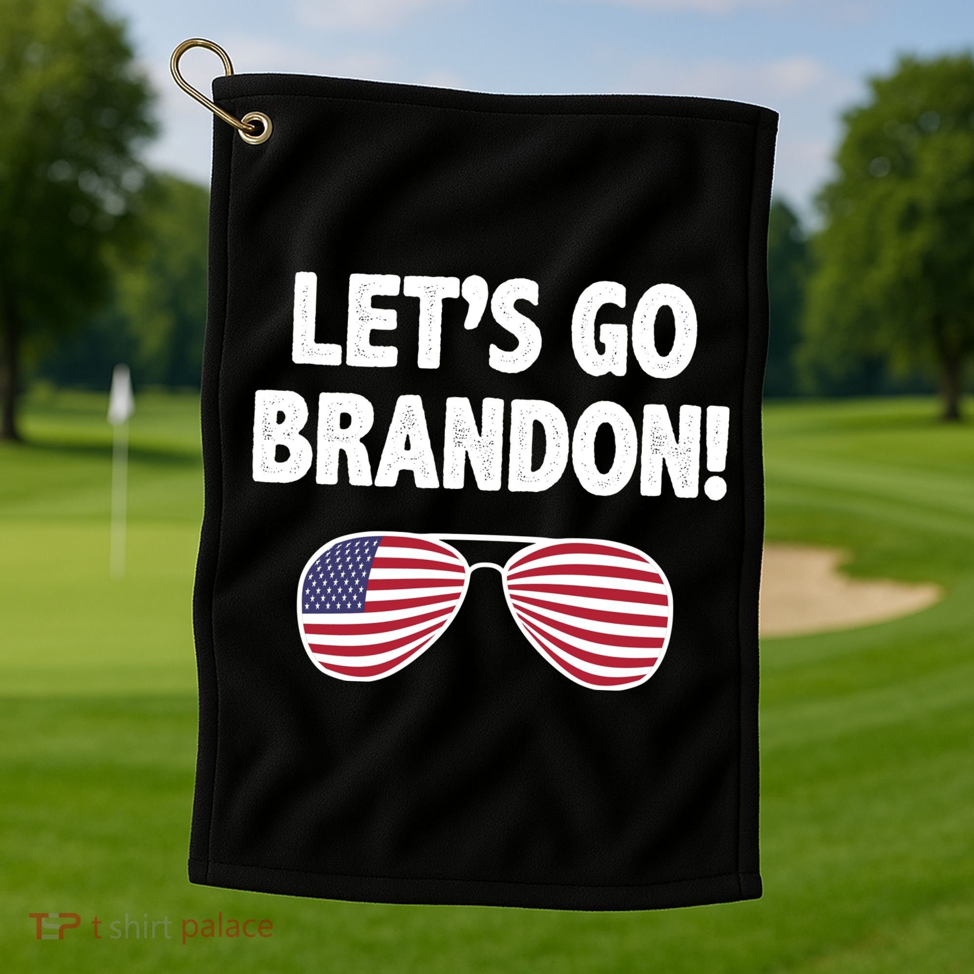 Let's Go Brandon Conservative F Biden Chant Golf Towel