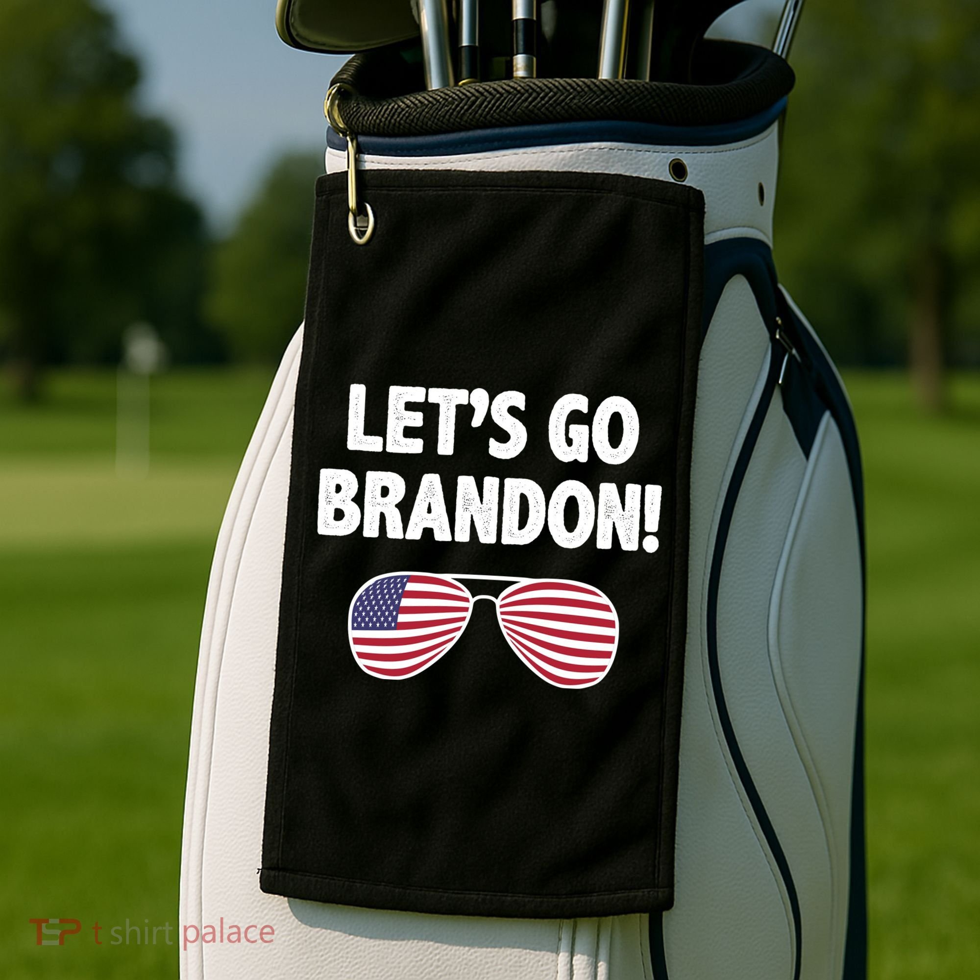 Let's Go Brandon Conservative F Biden Chant Golf Towel