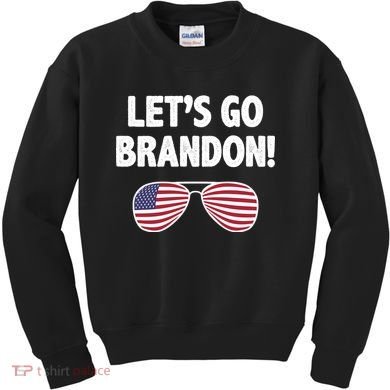 Let's Go Brandon Conservative F Biden Chant Kids Sweatshirt