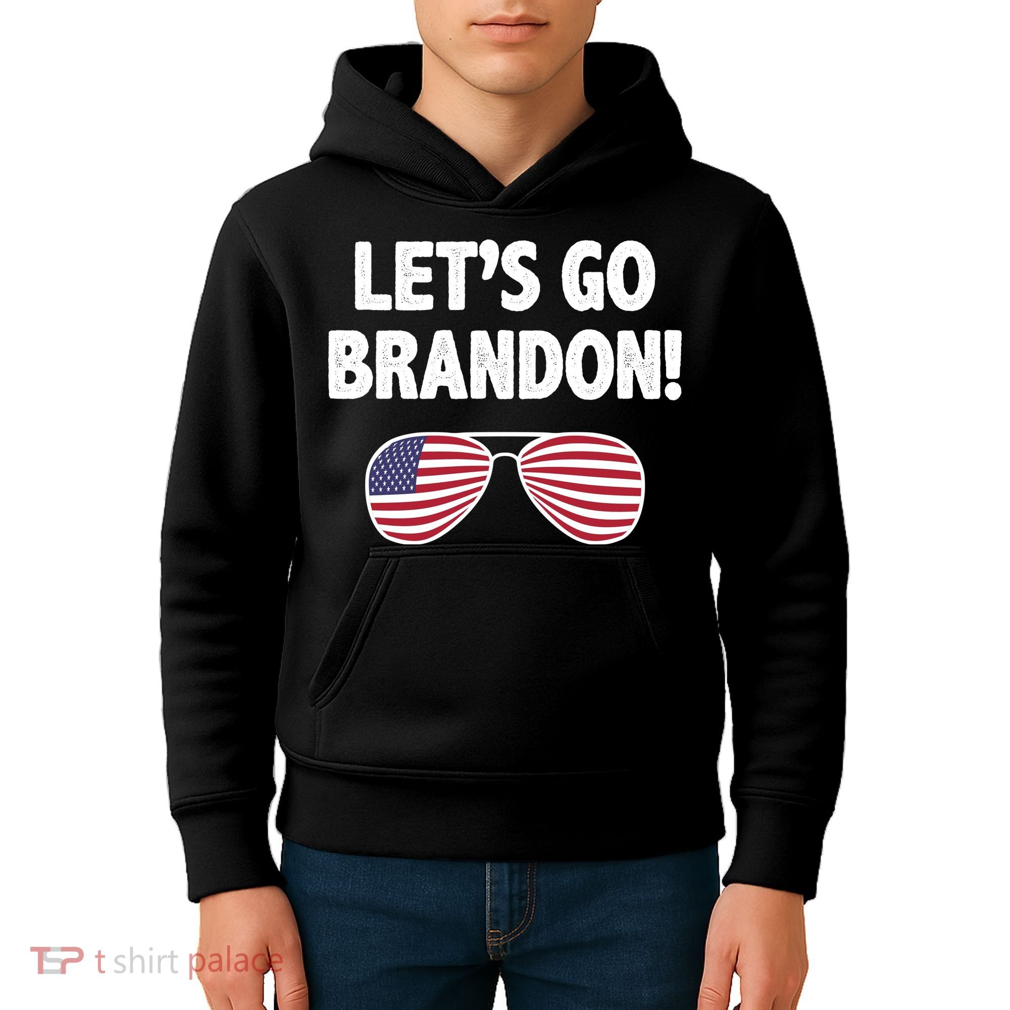 Let's Go Brandon Conservative F Biden Chant Kids Hoodie