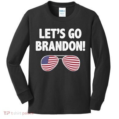 Let's Go Brandon Conservative F Biden Chant Kids Long Sleeve Shirt