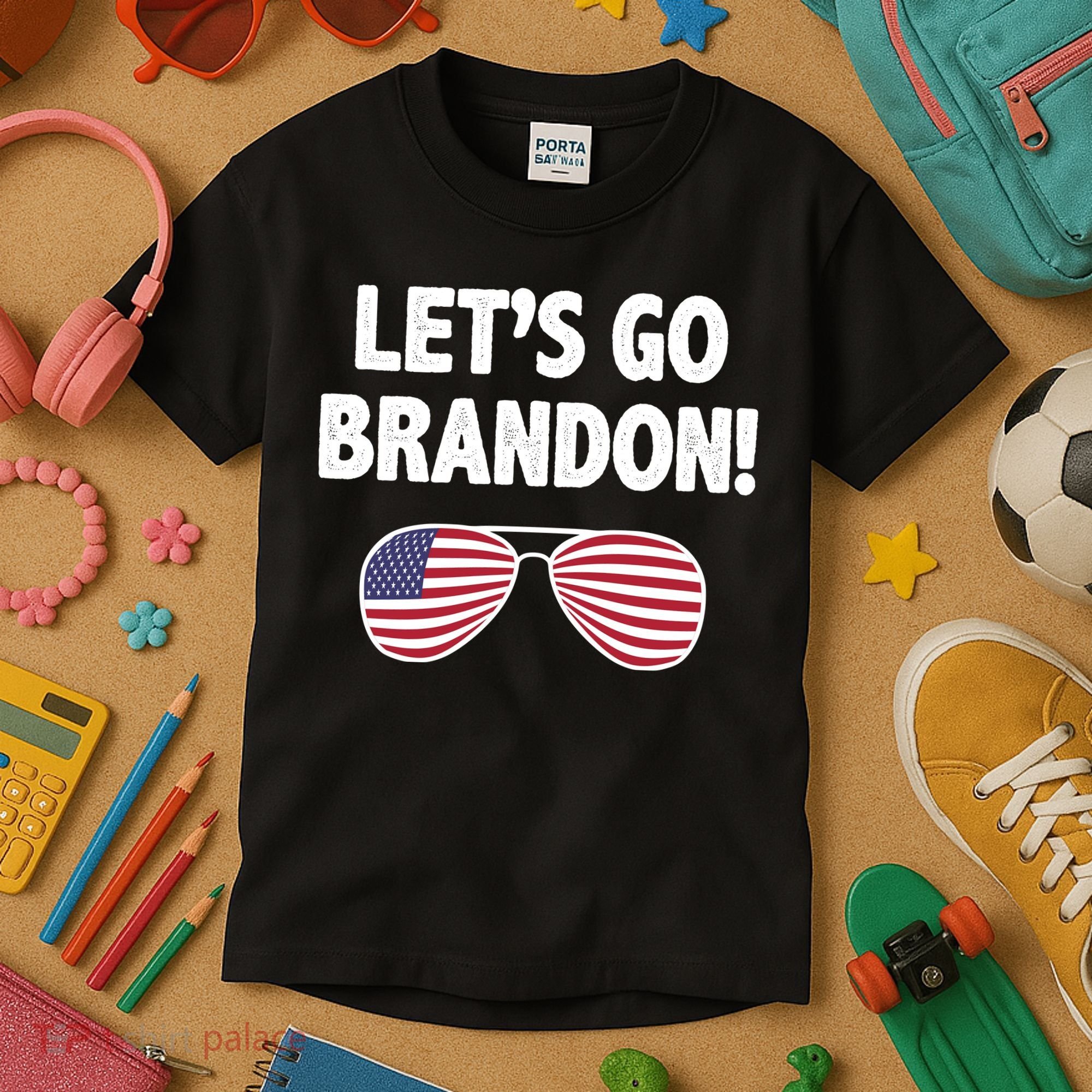 Let's Go Brandon Conservative F Biden Chant Kids T-Shirt