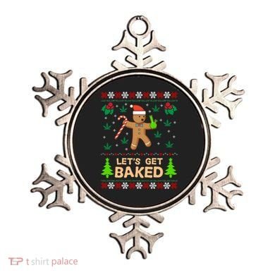 Lets Get Baked Ugly Funny Gift Weed Christmas Gift Xmas Ornament