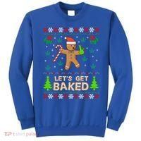 Lets Get Baked Ugly Funny Gift Weed Christmas Gift Xmas Sweatshirt thumb 0