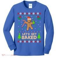 Lets Get Baked Ugly Funny Gift Weed Christmas Gift Xmas Kids Long Sleeve Shirt thumb 0