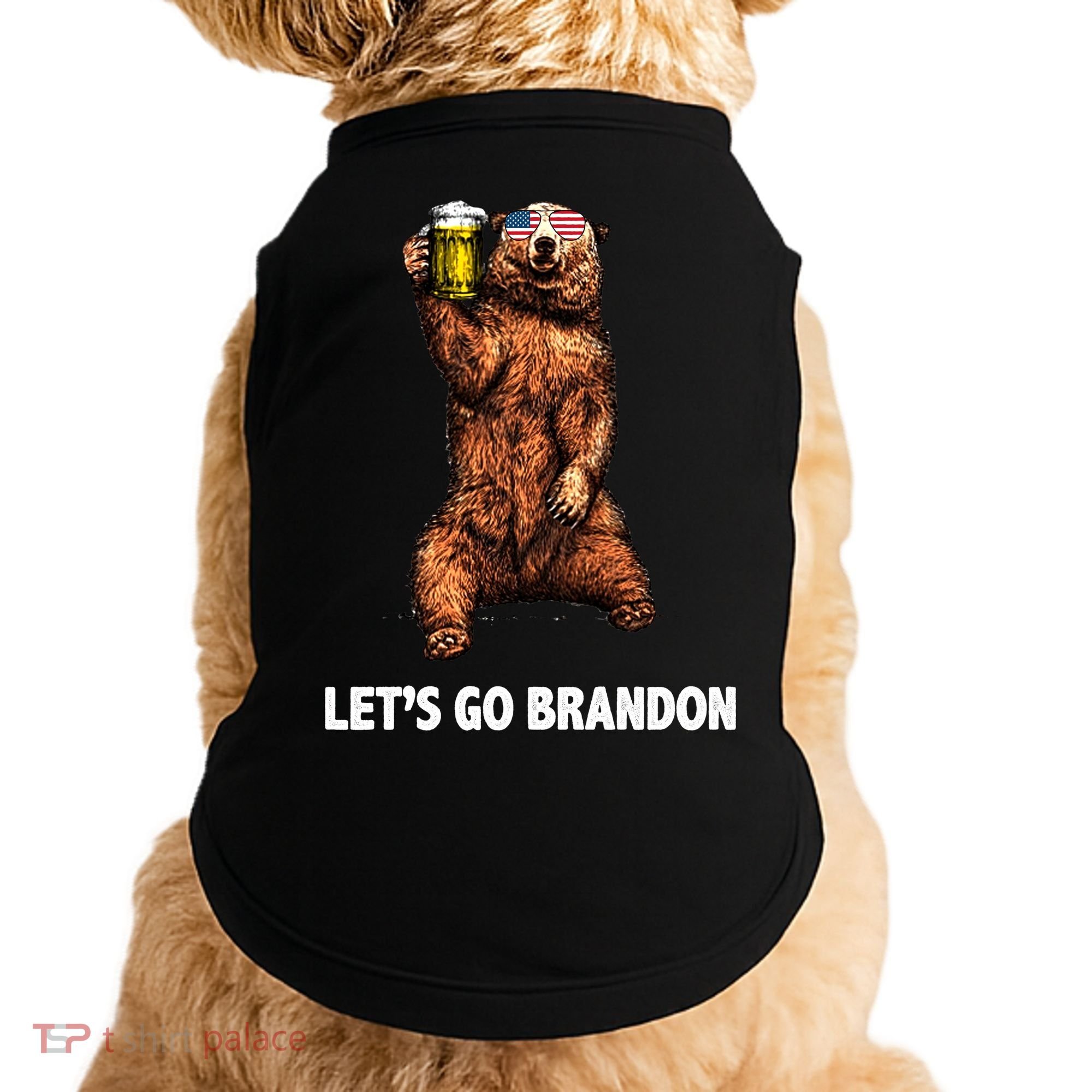 Let's Go Brandon Cheers American Bear Doggie Tank