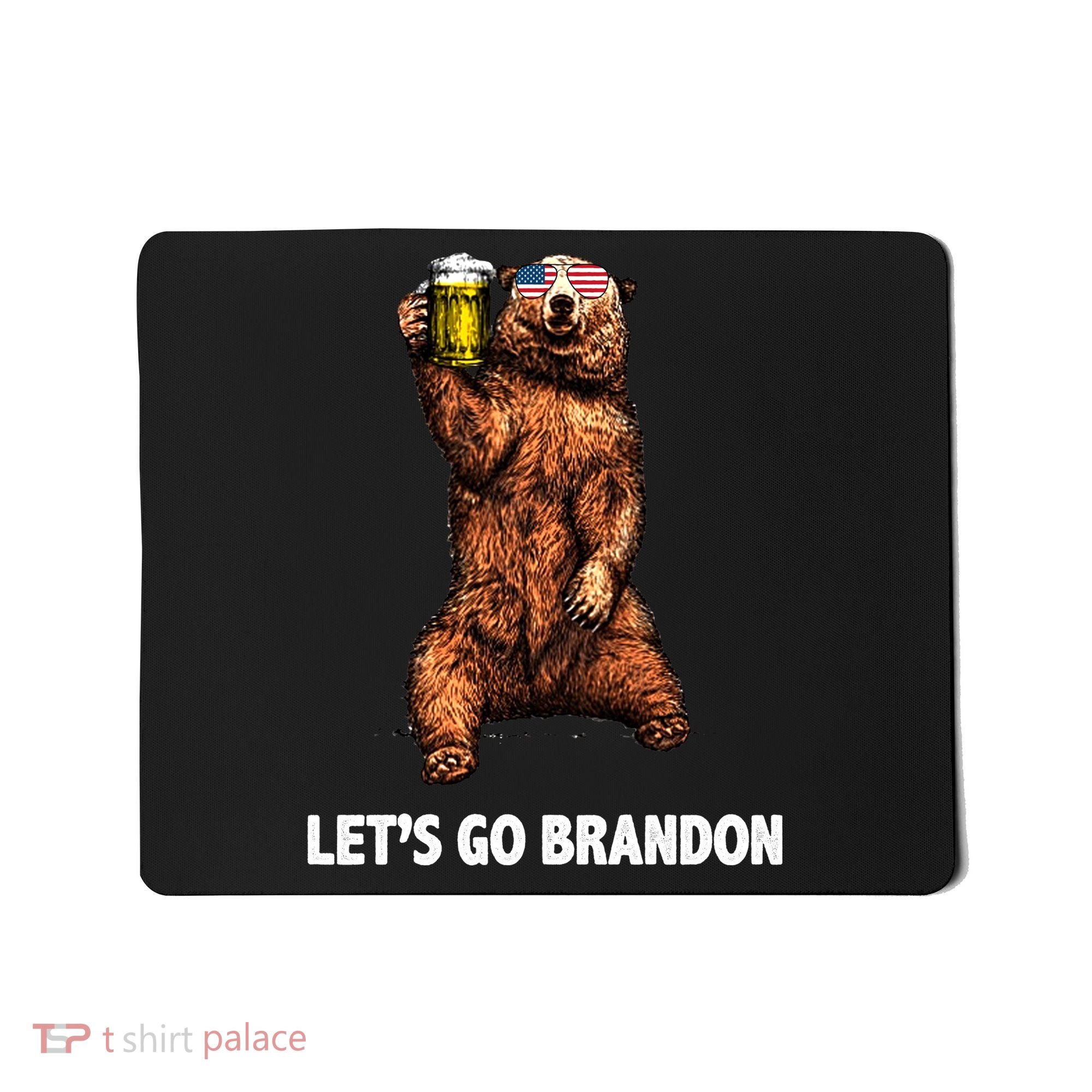 Let's Go Brandon Cheers American Bear Mousepad