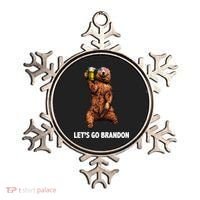 Let's Go Brandon Cheers American Bear Ornament thumb 0