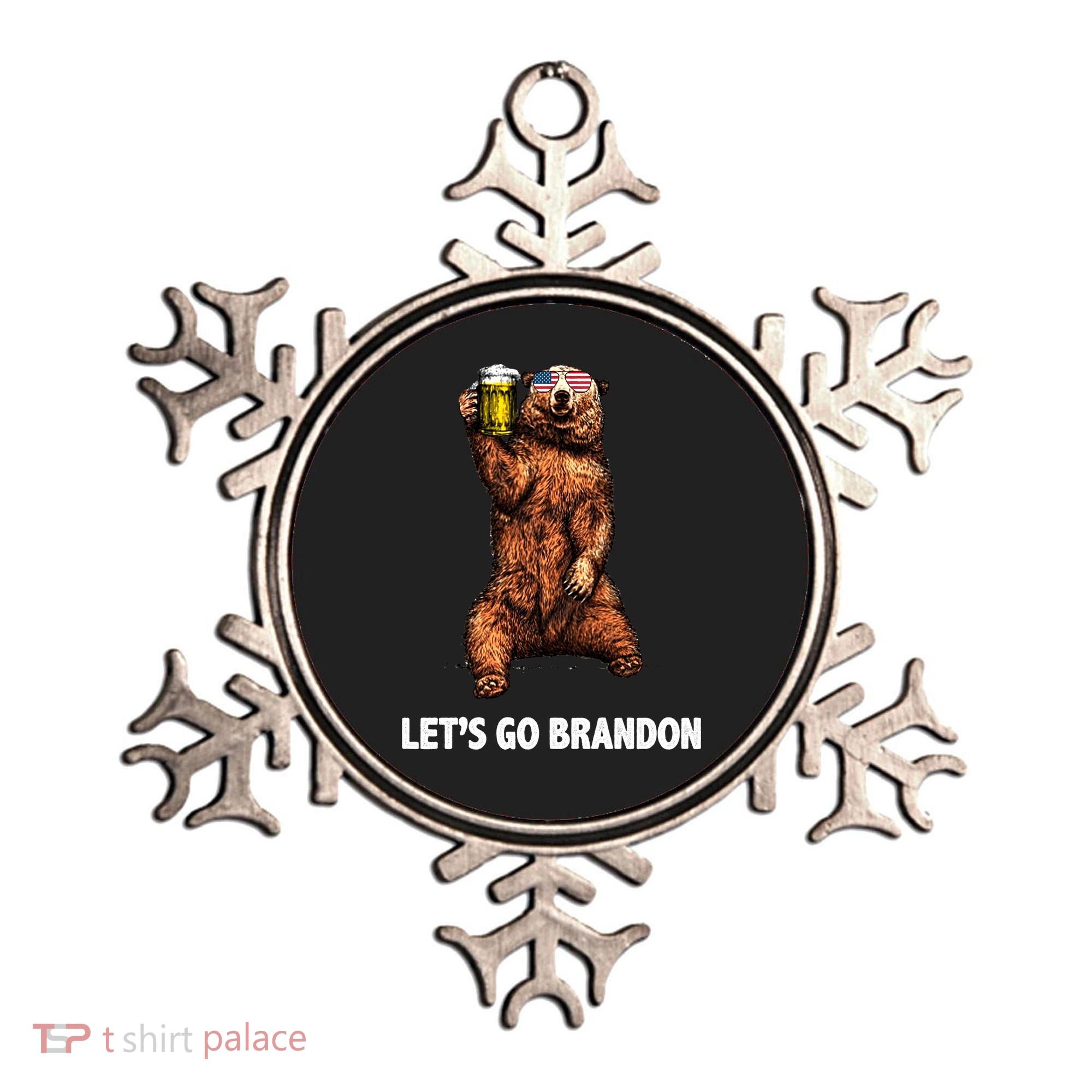 Let's Go Brandon Cheers American Bear Ornament
