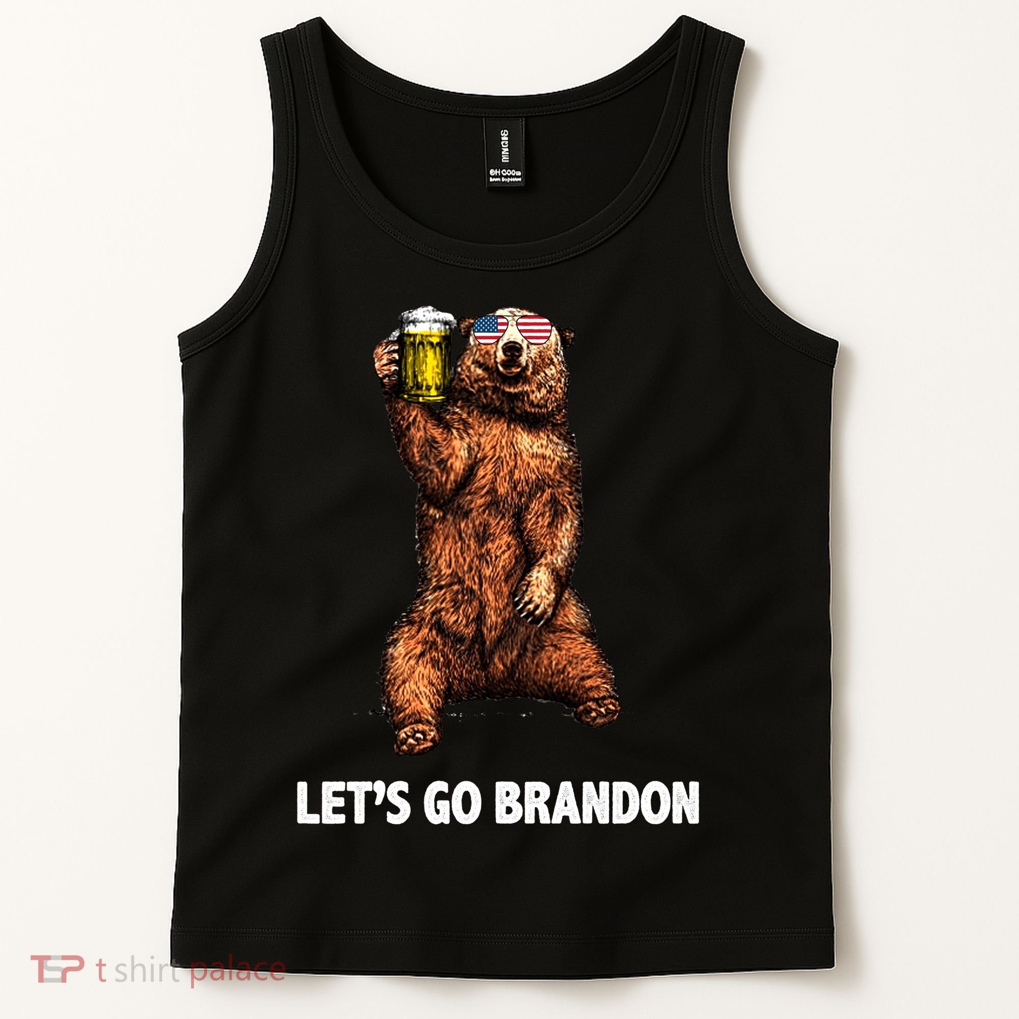 Let's Go Brandon Cheers American Bear Tank Top