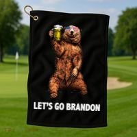 Let's Go Brandon Cheers American Bear Golf Towel thumb 1