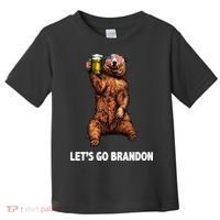 Let's Go Brandon Cheers American Bear Toddler T-Shirt thumb 0