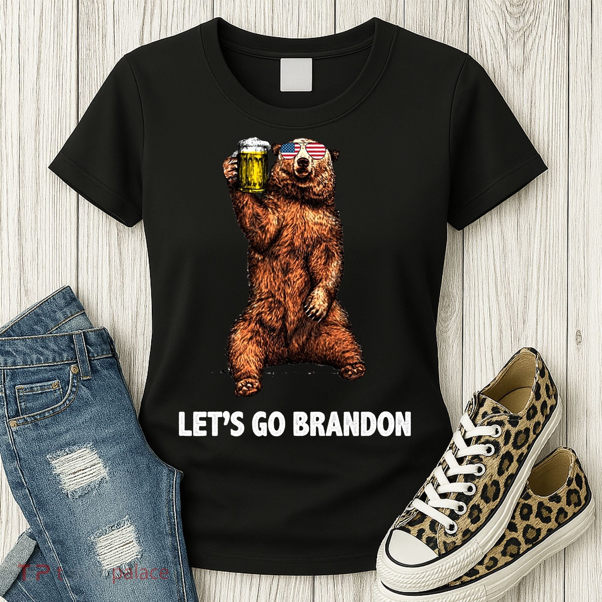 Let's Go Brandon Cheers American Bear Women's T-Shirt