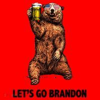 Let's Go Brandon Cheers American Bear Santa Hat thumb 1