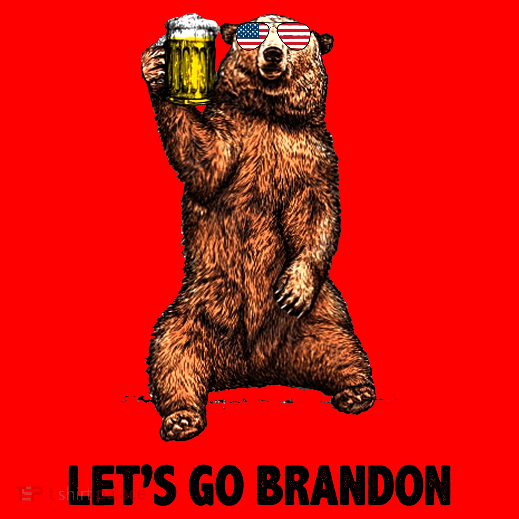 Let's Go Brandon Cheers American Bear Santa Hat