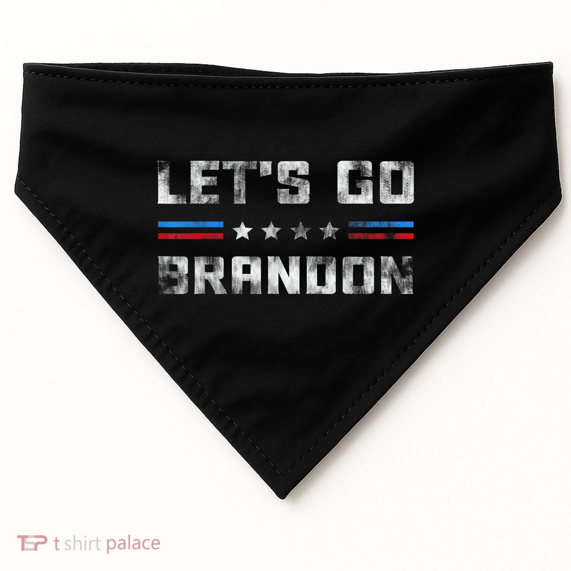 Let’s Go Brandon Conservative US Flag Gifts USA-Made Doggie Bandana