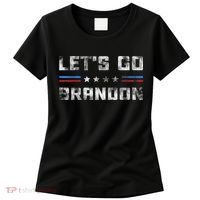 Let’s Go Brandon Conservative US Flag Gifts Women's T-Shirt thumb 0
