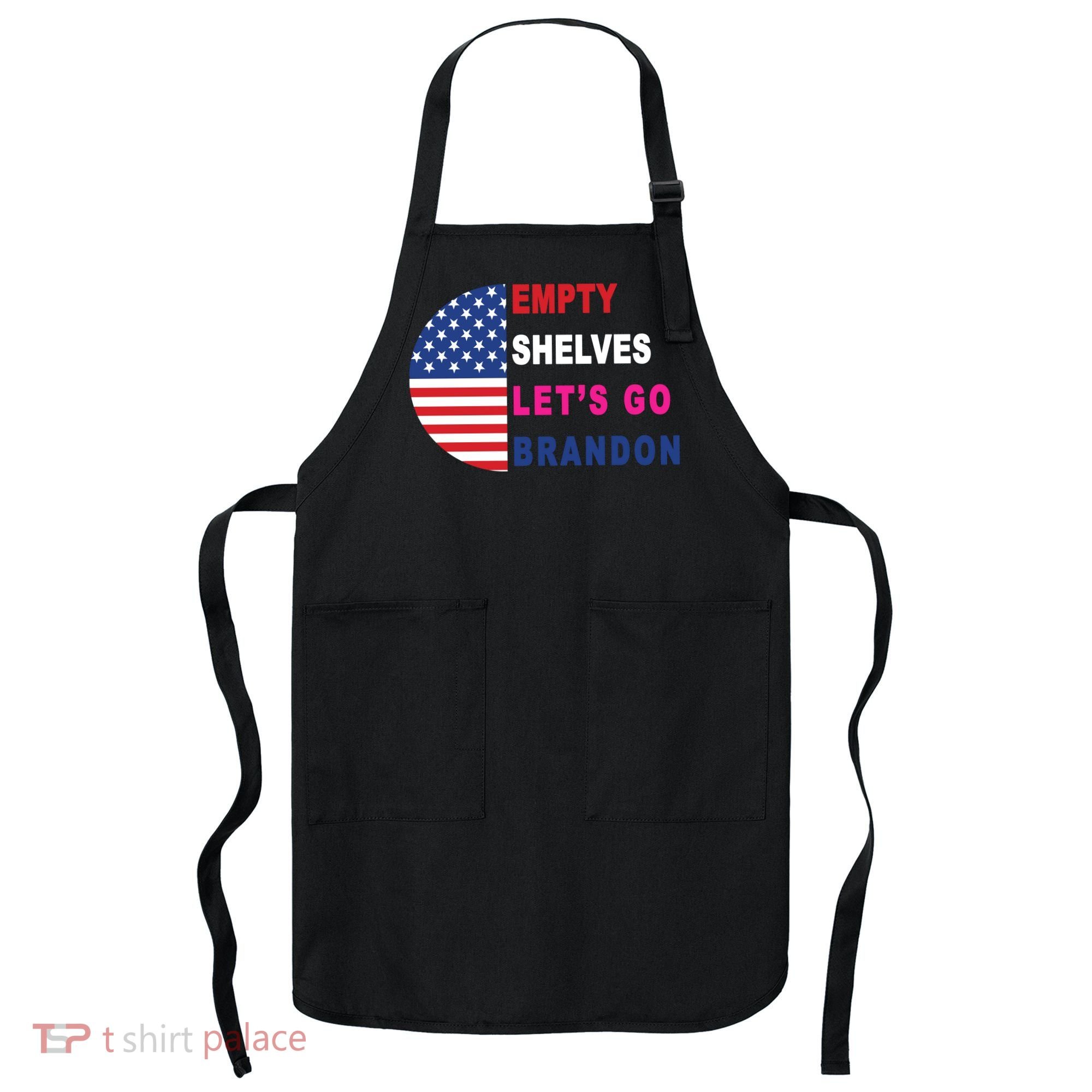 Lets Go Brandon Meme Classic American Flag Half Circle Apron