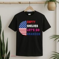 Lets Go Brandon Meme Classic American Flag Half Circle T-Shirt thumb 2