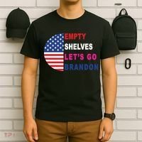 Lets Go Brandon Meme Classic American Flag Half Circle T-Shirt thumb 6