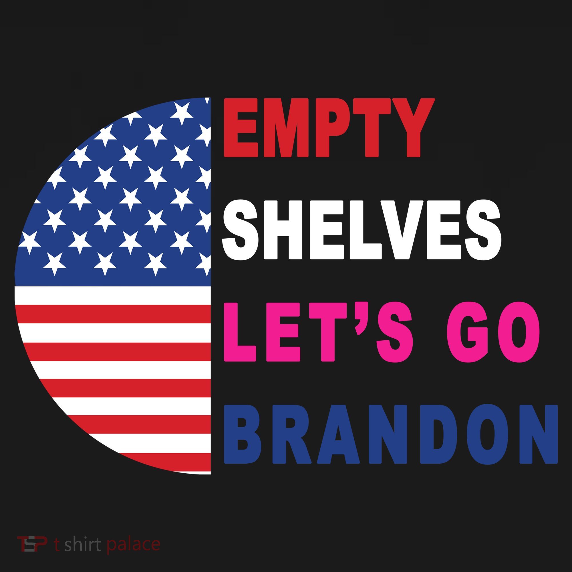 Lets Go Brandon Meme Classic American Flag Half Circle T-Shirt