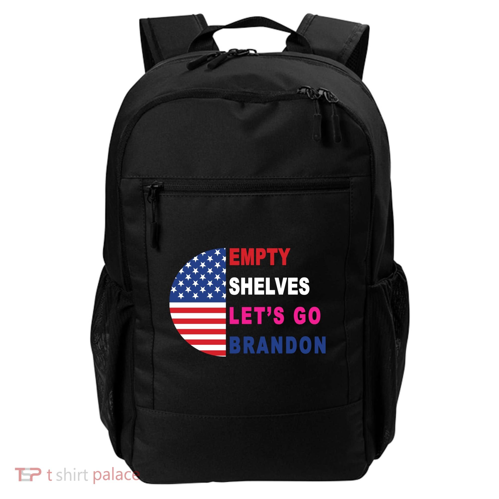 Lets Go Brandon Meme Classic American Flag Half Circle Backpack