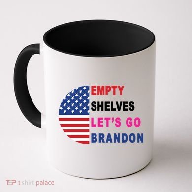 Lets Go Brandon Meme Classic American Flag Half Circle Coffee Mug